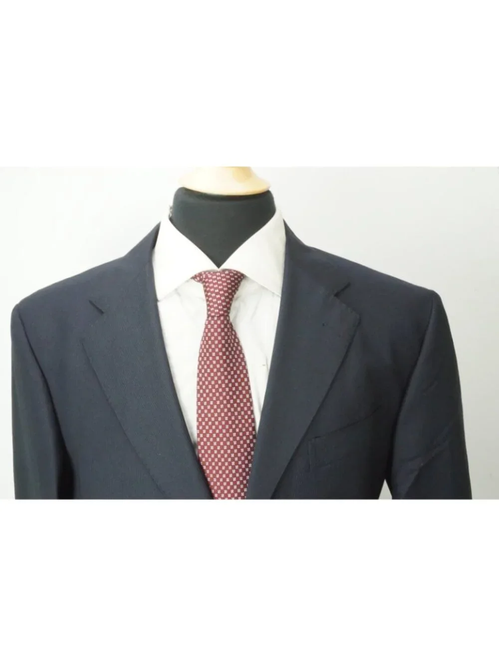 Flannel Bay Blue Pinstriped S110s Wool 2 Pc Suit Jacket Pants 44 Brand New
